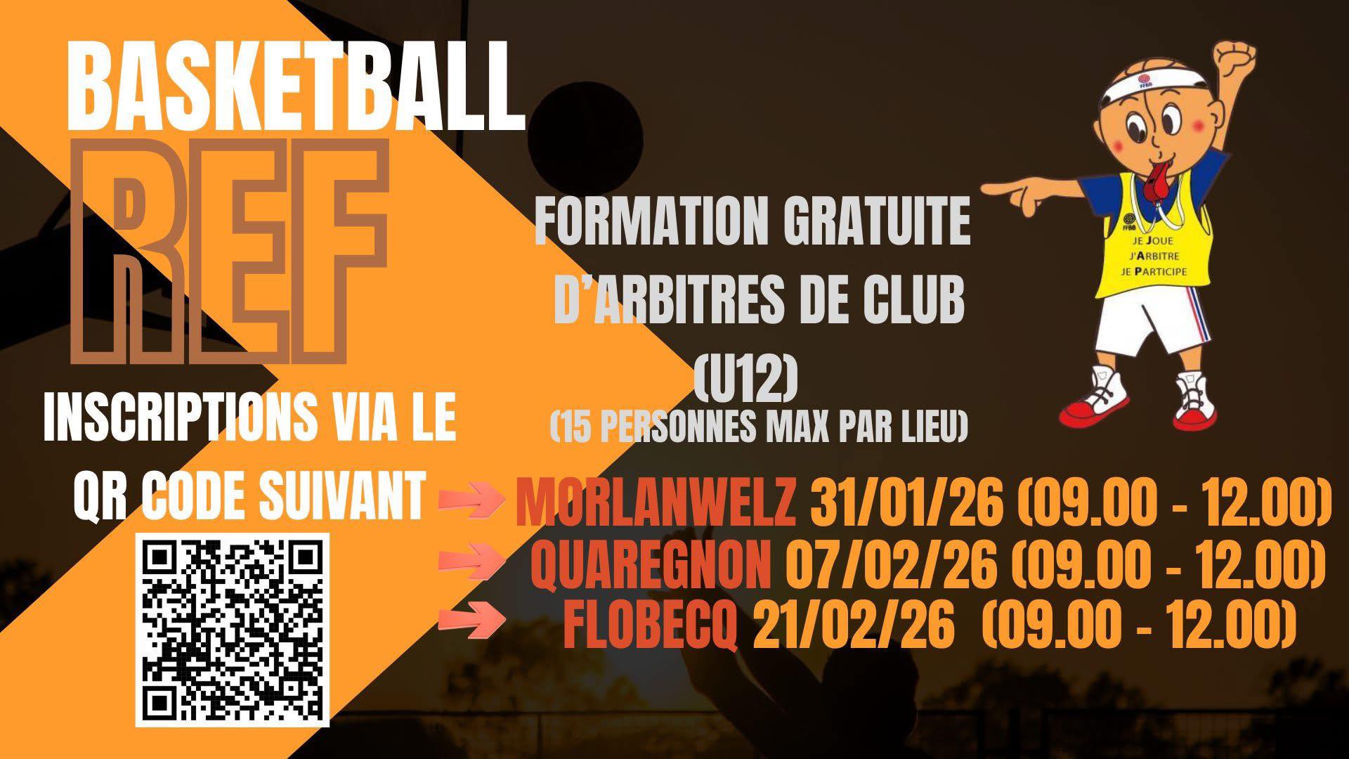 Formation arbitre de club à l'UBLF - Flobecq 21 février 9h-12h